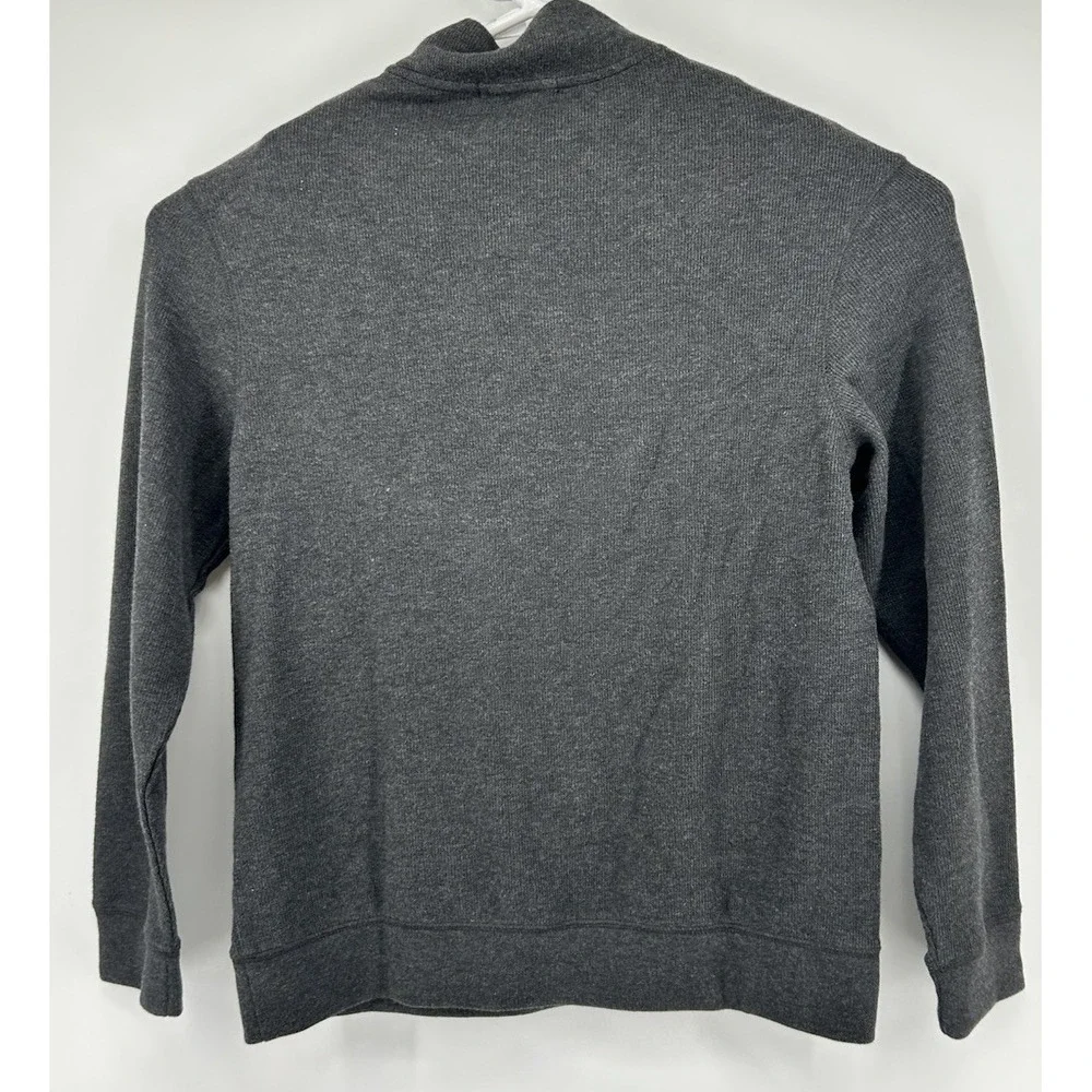 Banana Republic Waffle Quarter Zip Pullover Long Sleeve Black Men's Medium NWT